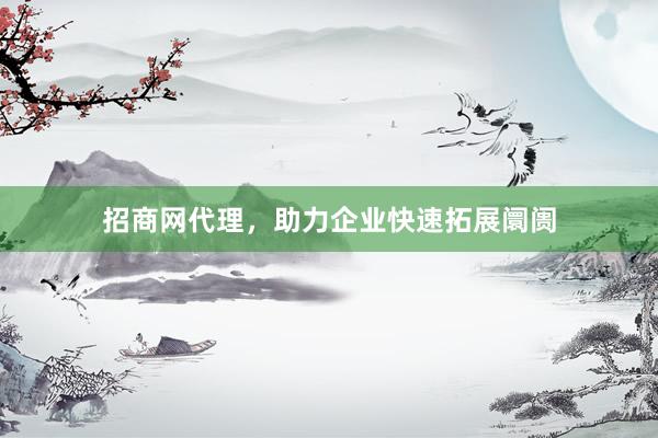 招商网代理，助力企业快速拓展阛阓
